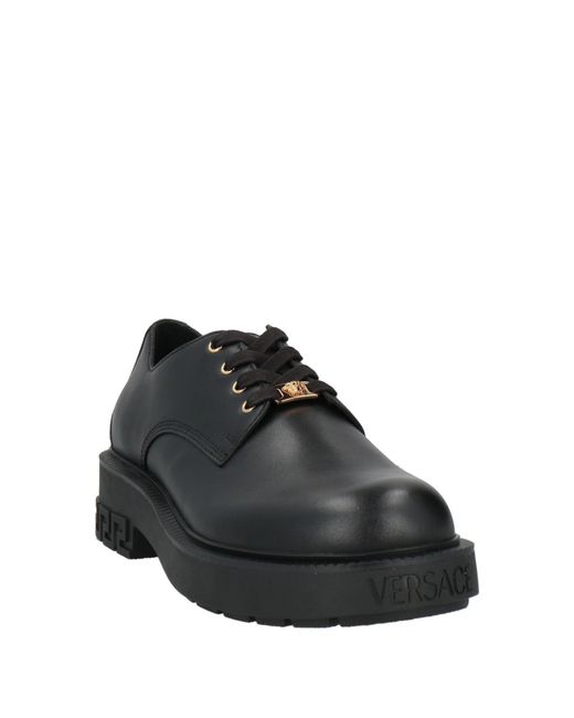Versace Black Lace-Up Shoes for men