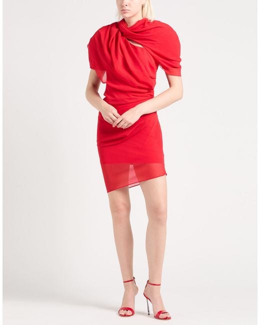 Jacquemus Red Le Paysan Midi Dress Polyester