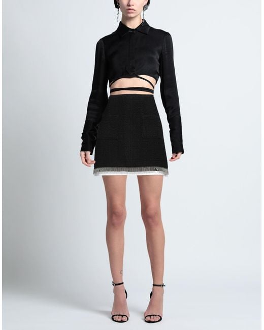 N°21 Black Mini Skirt Acrylic, Wool, Polyester, Cotton