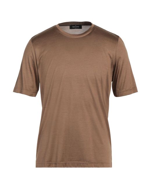 Gran Sasso Brown T-shirt for men
