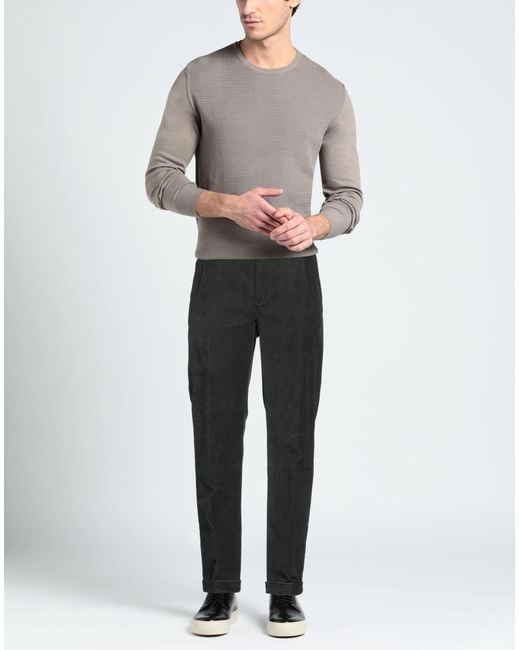 BARMAS Gray Pants Cotton, Elastane for men