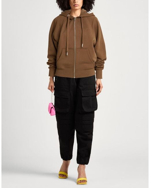AMI Brown Sweatshirt Cotton, Elastane