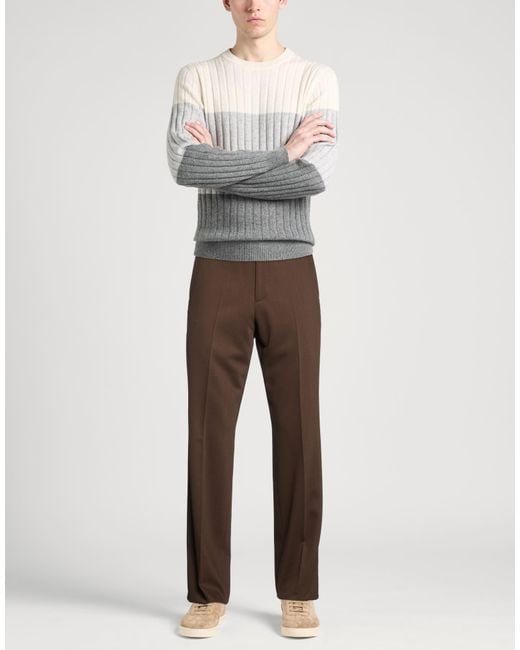 Lardini Brown Dark Pants Wool for men