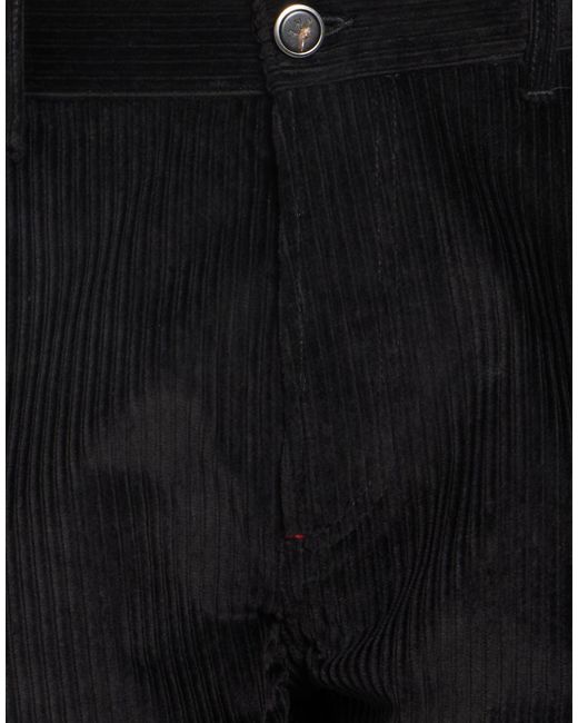 Isaia Black Pants Cotton, Elastane for men