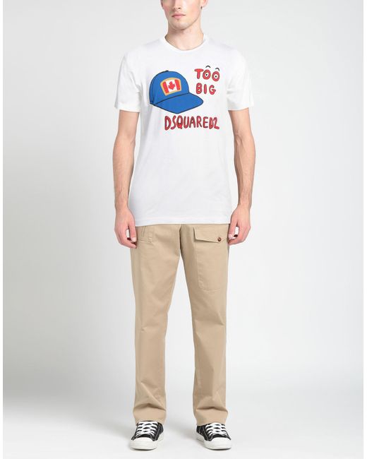 DSquared² White T-shirt for men