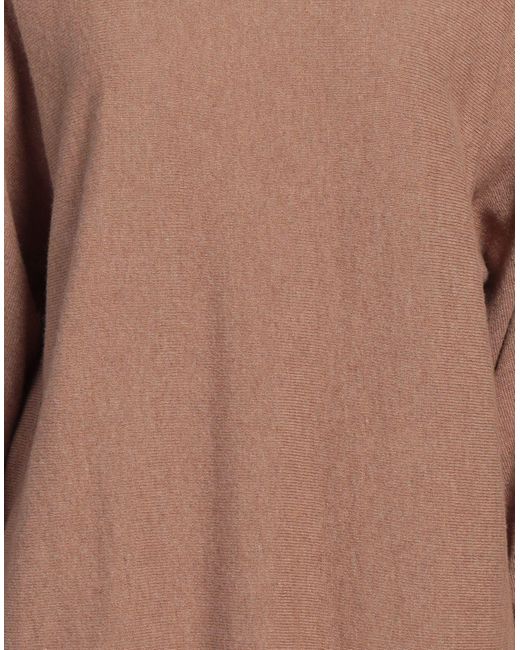 Alpha Studio Brown Camel Sweater Recycled Wool, Ecovero Viscose, Recycled Polyamide, Recycled Cashmere
