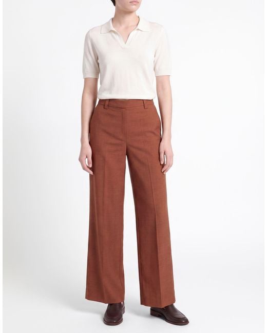 Attic And Barn Brown Pants Cotton, Polyester, Tencel, Elastane