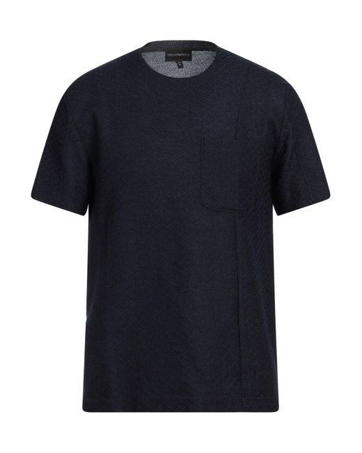 Emporio Armani Blue Sweater Wool, Silk, Cashmere for men