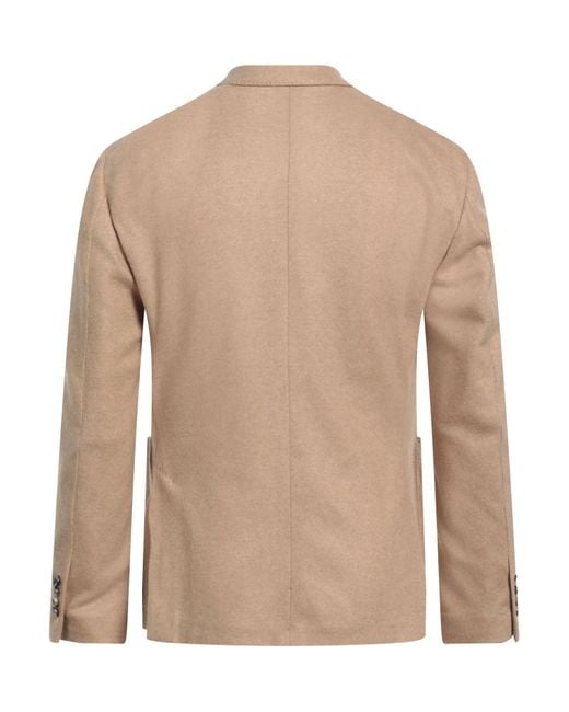 Lardini Natural Camel Blazer Alpaca Wool, Polyamide for men