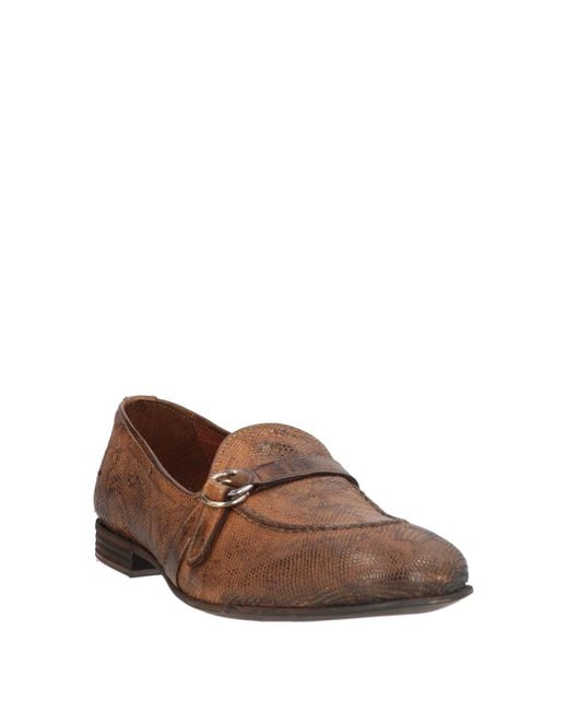Pawelk's Brown Camel Loafers Leather for men