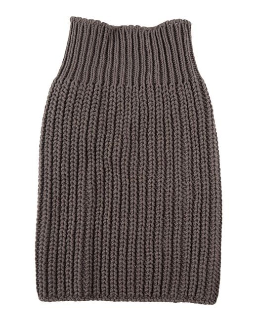 Rick Owens Gray Scarf Virgin Wool for men