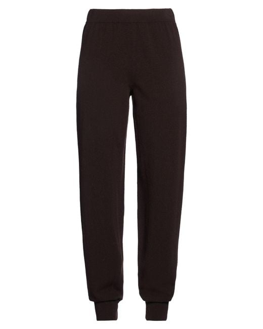 Roberto Collina Black Dark Pants Merino Wool