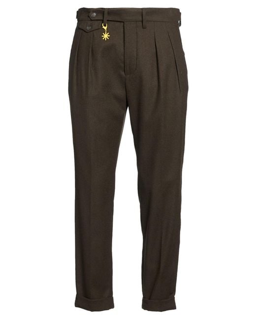 Manuel Ritz Gray Dark Pants Virgin Wool, Viscose, Polyester, Elastane for men