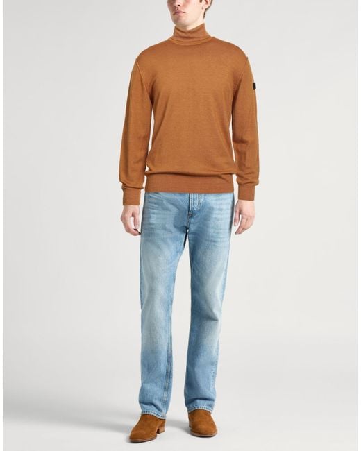 Peuterey Brown Camel Turtleneck Wool for men