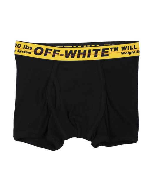 Off-White c/o Virgil Abloh Black Off- Boxer Cotton, Elastane for men