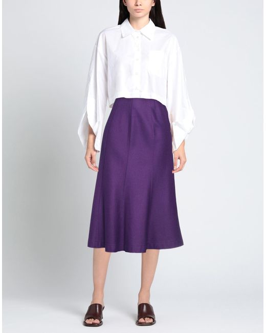 Alberta Ferretti Purple Midi Skirt