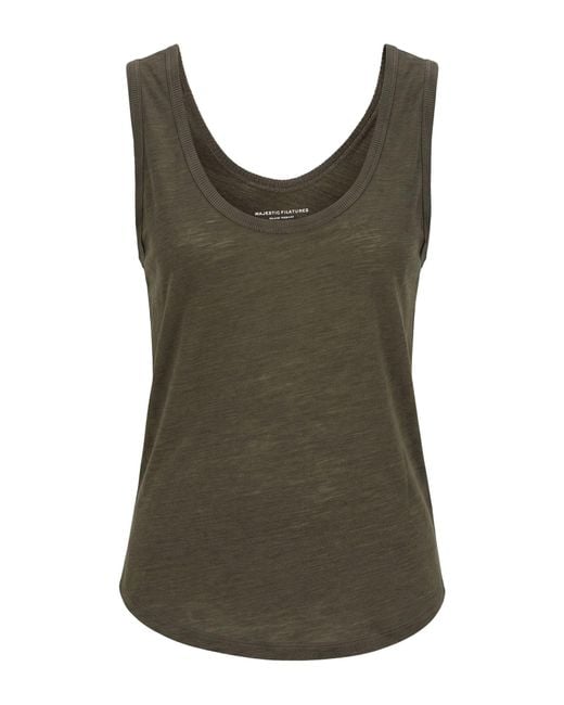Majestic Filatures Green Tank Top Lyocell, Virgin Wool