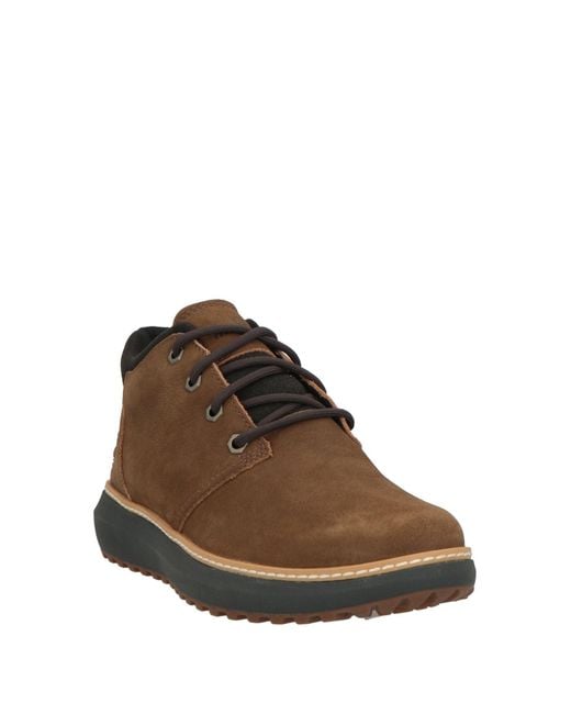 Timberland Brown Ankle Boots Leather, Textile Fibers for men