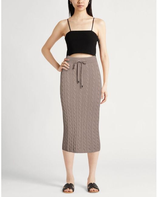 Peserico Brown Midi Skirts
