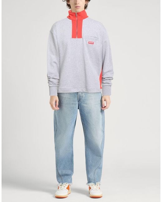 KENZO White Light Sweatshirt Cotton, Elastane, Polyester for men