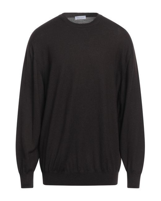 Gran Sasso Black Dark Sweater Virgin Wool for men