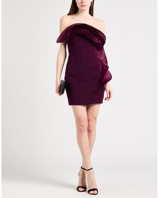 Gaurav Gupta Purple Mini Dress Polyester, Silk