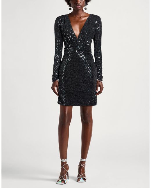 Ba&sh Black Mini Dress Polyamide, Elastane, Metallic Fiber