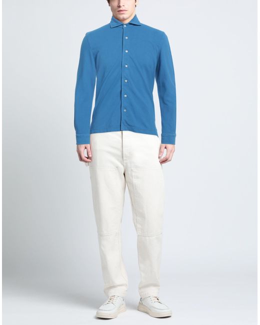 Della Ciana Blue Shirt for men