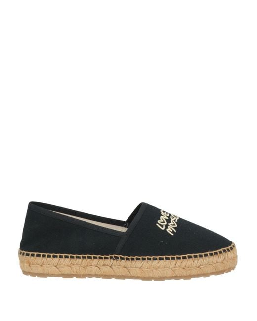 Love Moschino Black Espadrilles Textile Fibers