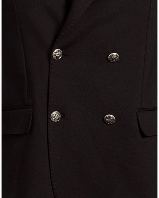 Bharnaba Black Blazer Viscose, Polyamide, Elastane for men