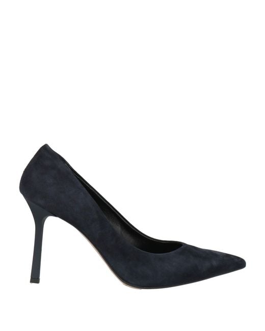 Divine Follie Blue Midnight Pumps Leather