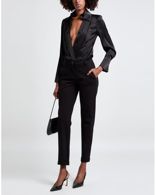 Caractere Black Pants Viscose, Polyamide, Elastane