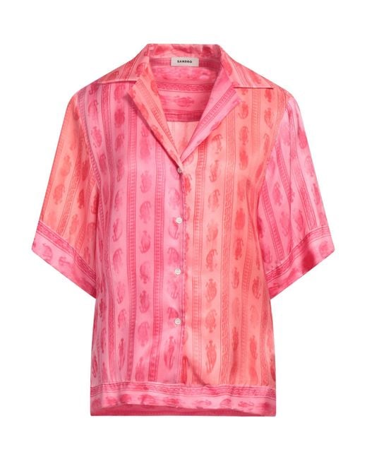 Sandro Pink Shirt Silk