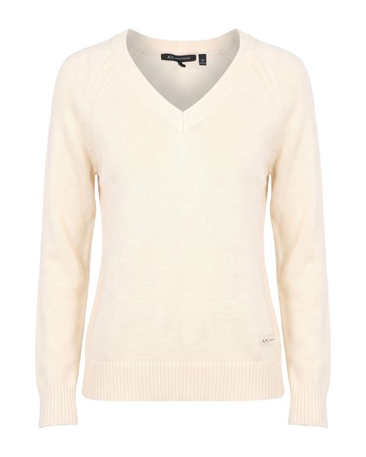 ARMANI EXCHANGE Natural Ivory Sweater Virgin Wool, Acrylic, Cotton