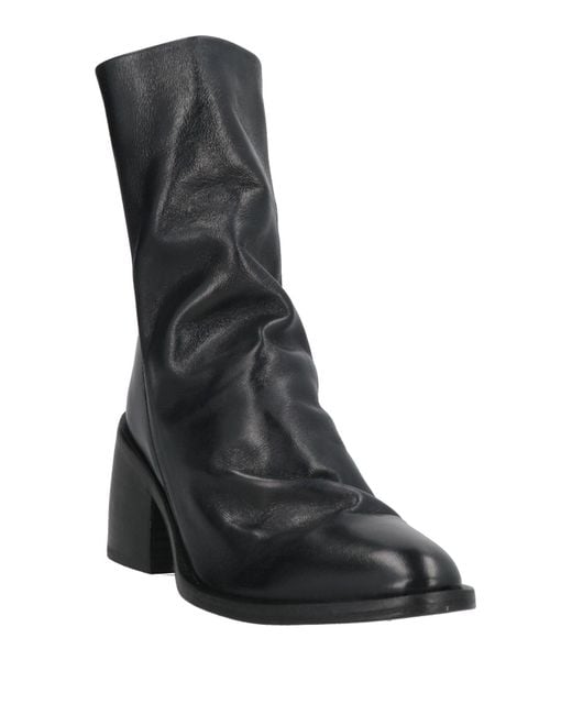 Mimmu Black Ankle Boots Leather