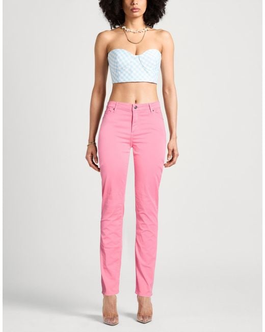 ARMANI EXCHANGE Pink Pants Cotton, Elastane