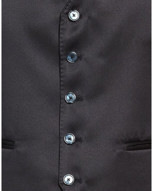 Paoloni Black Tailored Vests for men