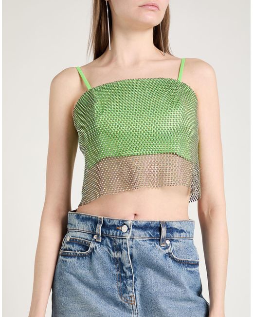 Tassos Mitropoulos Green Top Polyester, Polyamide, Elastane