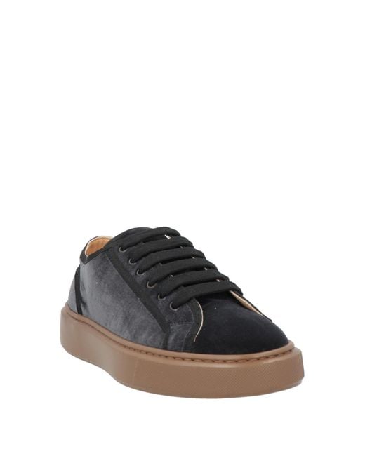 Doucal's Black Sneakers Textile Fibers