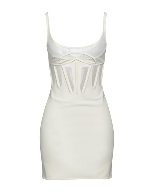 Mugler White Mini Dress