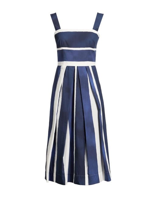 Dolce & Gabbana Blue Midi Dress Cotton
