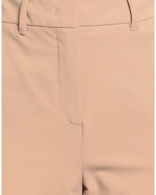 Marella Natural Camel Pants Polyester, Virgin Wool, Elastane