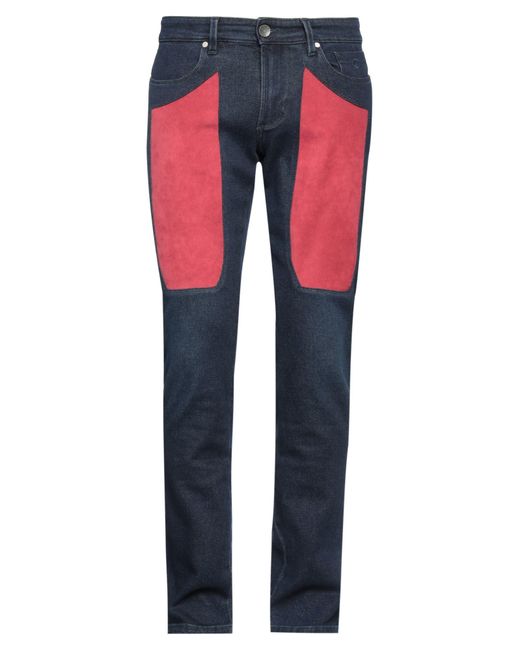 Jeckerson Men's Red Denim Pants