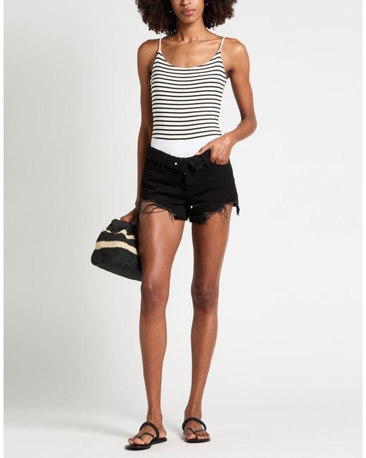 hinnominate Black Denim Shorts