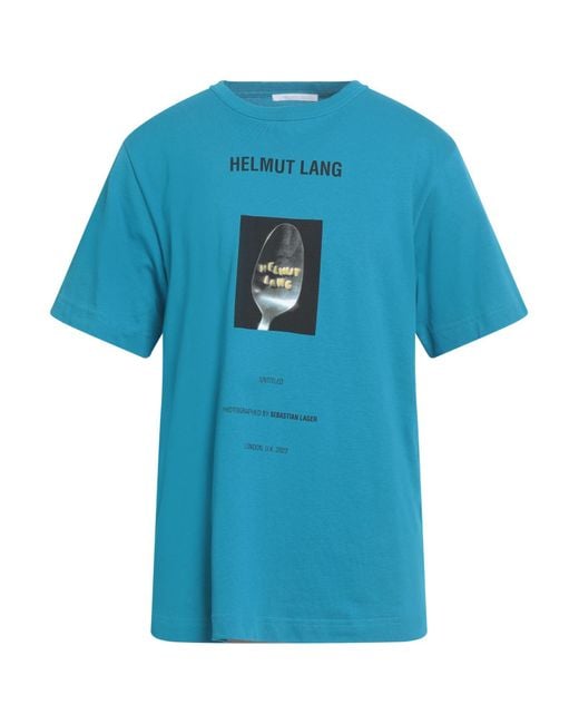 Helmut Lang Blue Azure T-Shirt Cotton for men