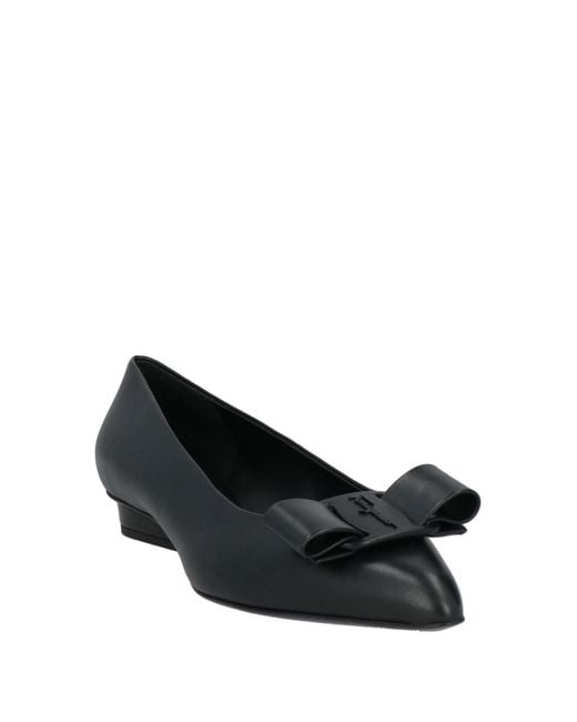 Ferragamo Black Ballet Flats