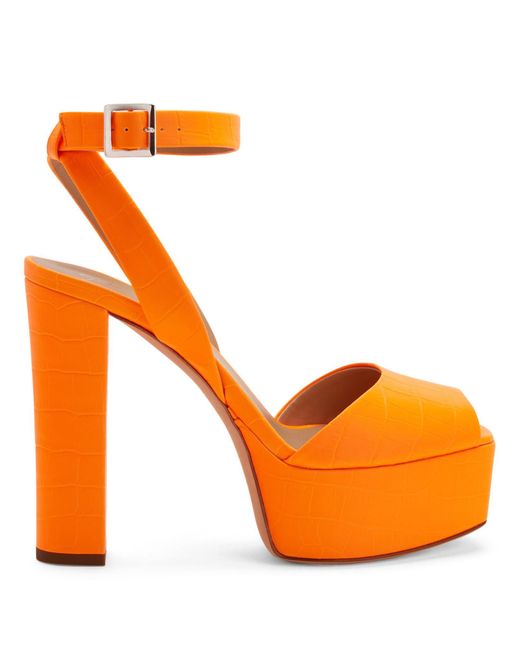 Zapatos Betty con plataforma de 120mm Giuseppe Zanotti de color Orange