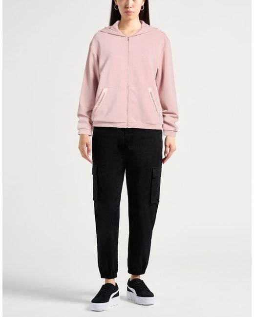 EA7 Pink Sweatshirt Polyester, Modal, Elastane