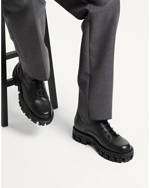 Versace Black Ankle Boots Leather for men