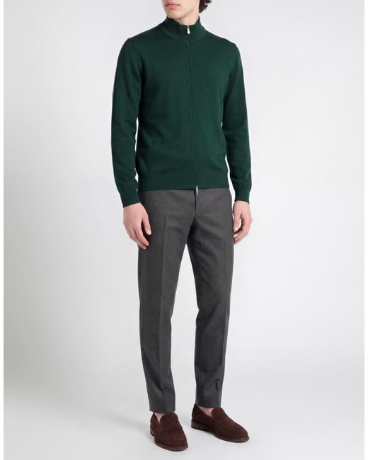 La Fileria Green Cardigan Virgin Wool for men